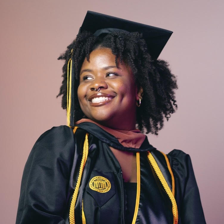 headshot in cap and gown